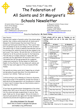 Document - The Federation of All Saints and St