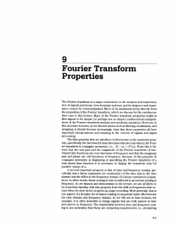 Lecture 9: Fourier transform properties
