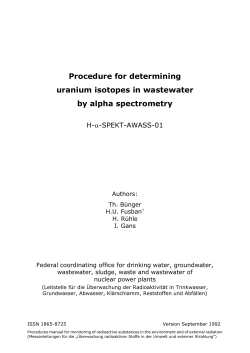 Procedure for determining uranium isotopes in wastewater