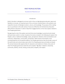 FIRST PEOPLES FICTION