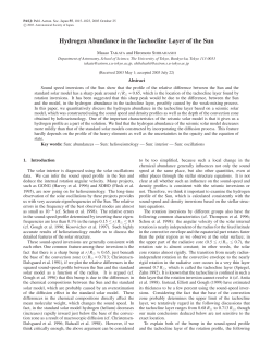 Hydrogen Abundance in the Tachocline Layer of the Sun