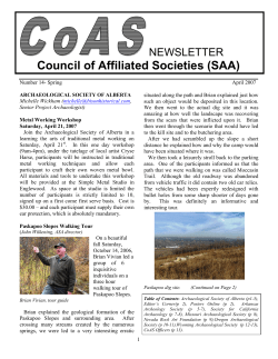 April 2007 - Society for American Archaeology