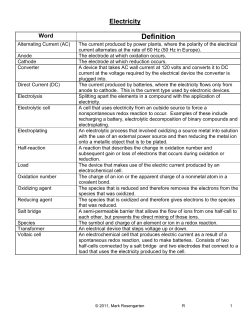 Unit 12: Electrochemistry
