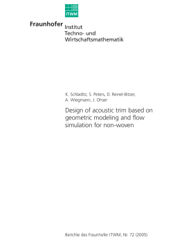Non-Woven  - Fraunhofer-Institut f&uuml;r Techno