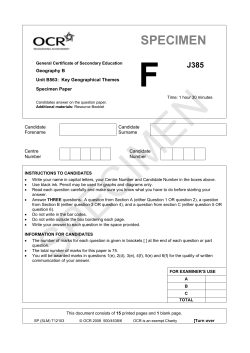 specimen foundation geog - Chew Valley School | Intranet