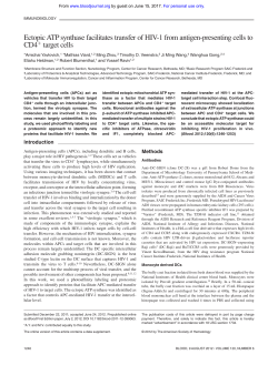 Ectopic ATP synthase facilitates transfer of HIV-1