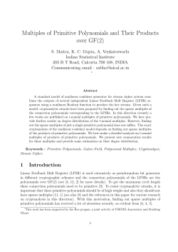 Multiples of Primitive Polynomials and Their Products over GF(2)