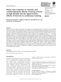 Heart rate response to exercise and cardiorespiratory