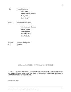 Comprehensive Zoning Law