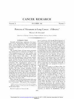 Patterns of Metastasis in Lung Cancer: A Review