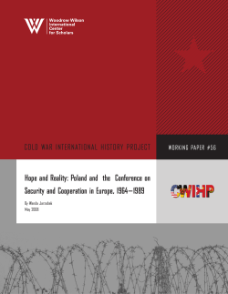 Hope and Reality: Poland and the Conference on