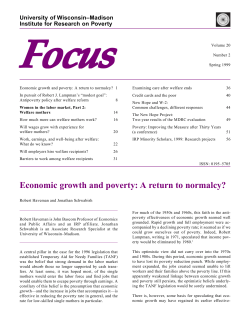 Economic growth and poverty: A return to normalcy?