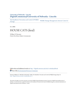 HOUSE CATS (feral) - DigitalCommons@University of Nebraska