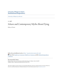 Schiavo and Contemporary Myths About Dying