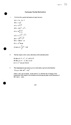 Particular Partial Derivatives 159