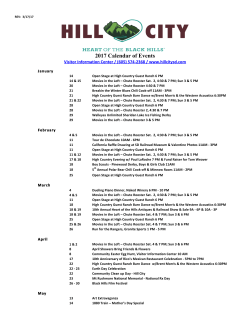 2017 Calendar of Events