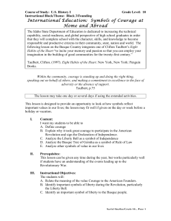 Symbols of Courage at Home and Abroad