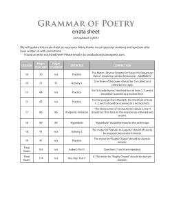 GRAMMAR OF POEtRy