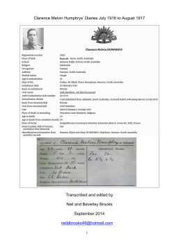 Clarence M Humphrys WW1 Diary pdf (sample)