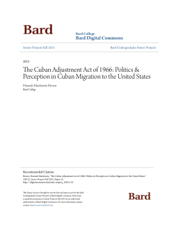 The Cuban Adjustment Act of 1966: Politics