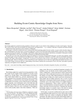 Building Event-Centric Knowledge Graphs from News