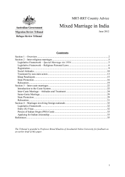 Mixed Marriage in India