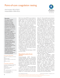 Point-of-care coagulation testing