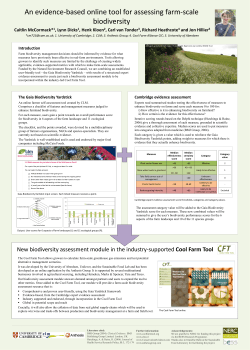 The Gaia Biodiversity Yardstick - Biodiversity and Food Security