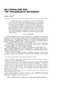 millennialism and the progressive movement