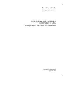 land, labour and the family in southern ghana