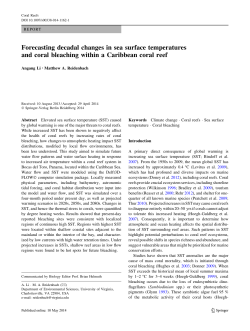 Forecasting decadal changes in sea surface temperatures and coral