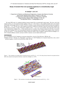 Study of transient flow over pyramid roughness in a