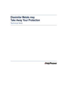 Dissimilar Metals may Take Away Your Protection