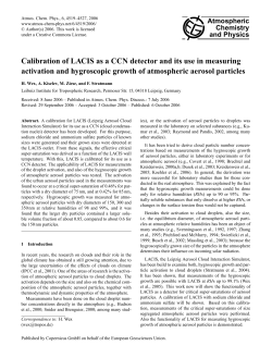 Calibration of LACIS as a CCN detector and its use in measuring