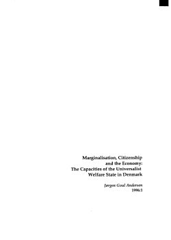 Marginalisation, Citizenship and the Economy