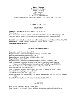 CV - Department of Religion