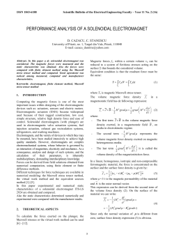 performance analysis of a solenoidal electromagnet