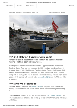 2014: A Defying Expectations Year! What we`ve been up to: