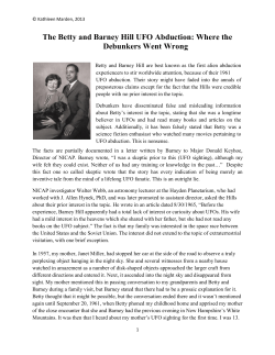 The Betty and Barney Hill UFO Abduction