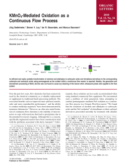 KMnO4-Mediated Oxidation as a Continuous Flow Process