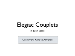 in Latin Verse Use Arrow Keys to Advance