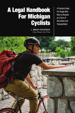 A Legal Handbook For Michigan Cyclists