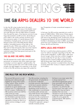 the g8 arms dealers to the world