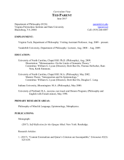 C.V. - Ted Parent`s Homepage