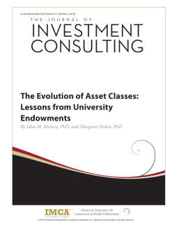 INVESTMENT CONSULTING