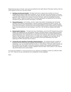 Despite the lazy days of summer, much was accomplished at last