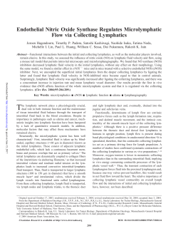 Endothelial Nitric Oxide Synthase Regulates Microlymphatic Flow