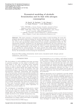 Dynamical Modeling of Alcoholic Fermentation and Its Link
