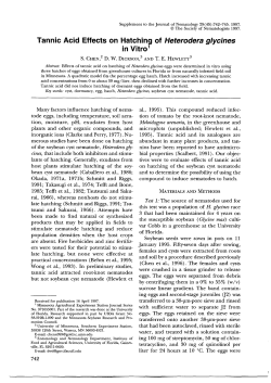 Tannic Acid Effects on Hatching of Heterodera glycines in Vitro