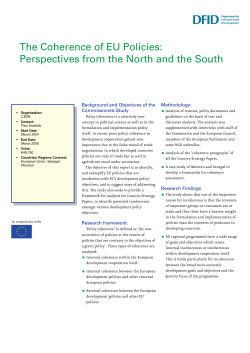 The Coherence of EU Policies: Perspectives from the North and the